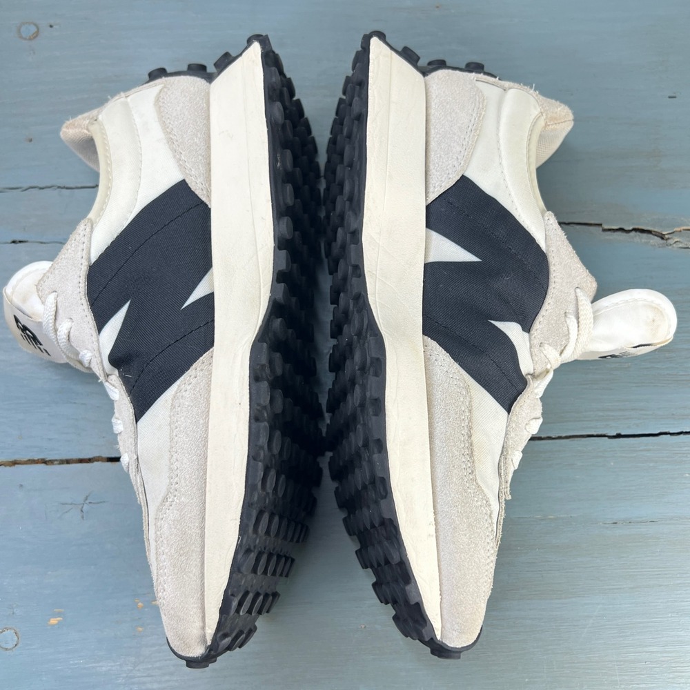 New Balance 327 Sea Salt Black Suede Nylon Sneakers WS327FE Womens 7.5 - Picture 4 of 10